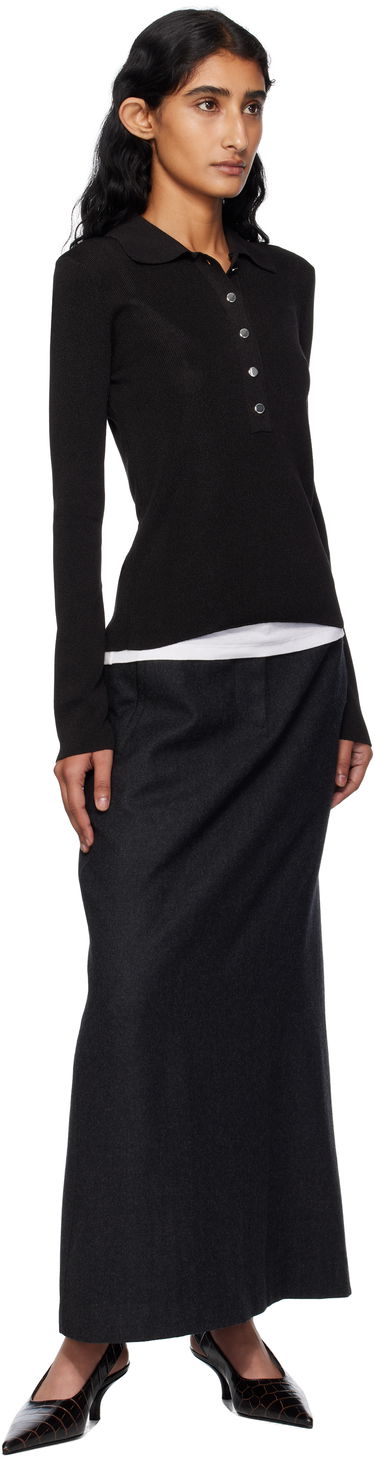 Polo majica A.P.C. A.P.C. Mila Knit Polo Top Črna | VIAMD-F23433, 3