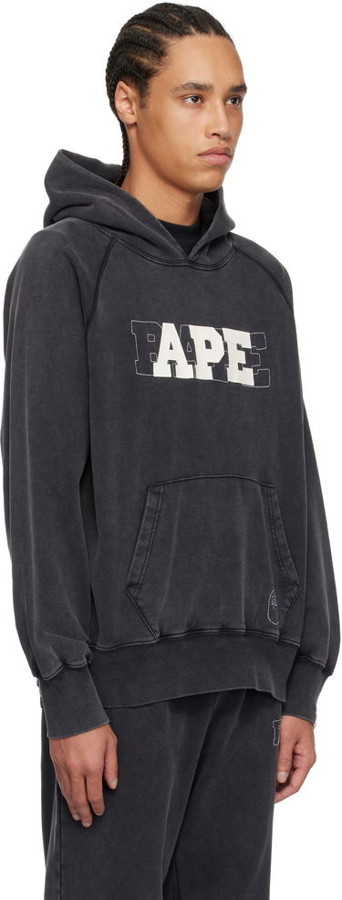 Pulover BAPE A Bathing Ape Washed Effect Relaxed Fit Hoodie Črna | 001PPK801001M, 1