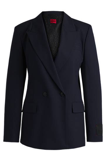 Jakna BOSS Double-Breasted Stretch Jacket Mornarica | 50530482