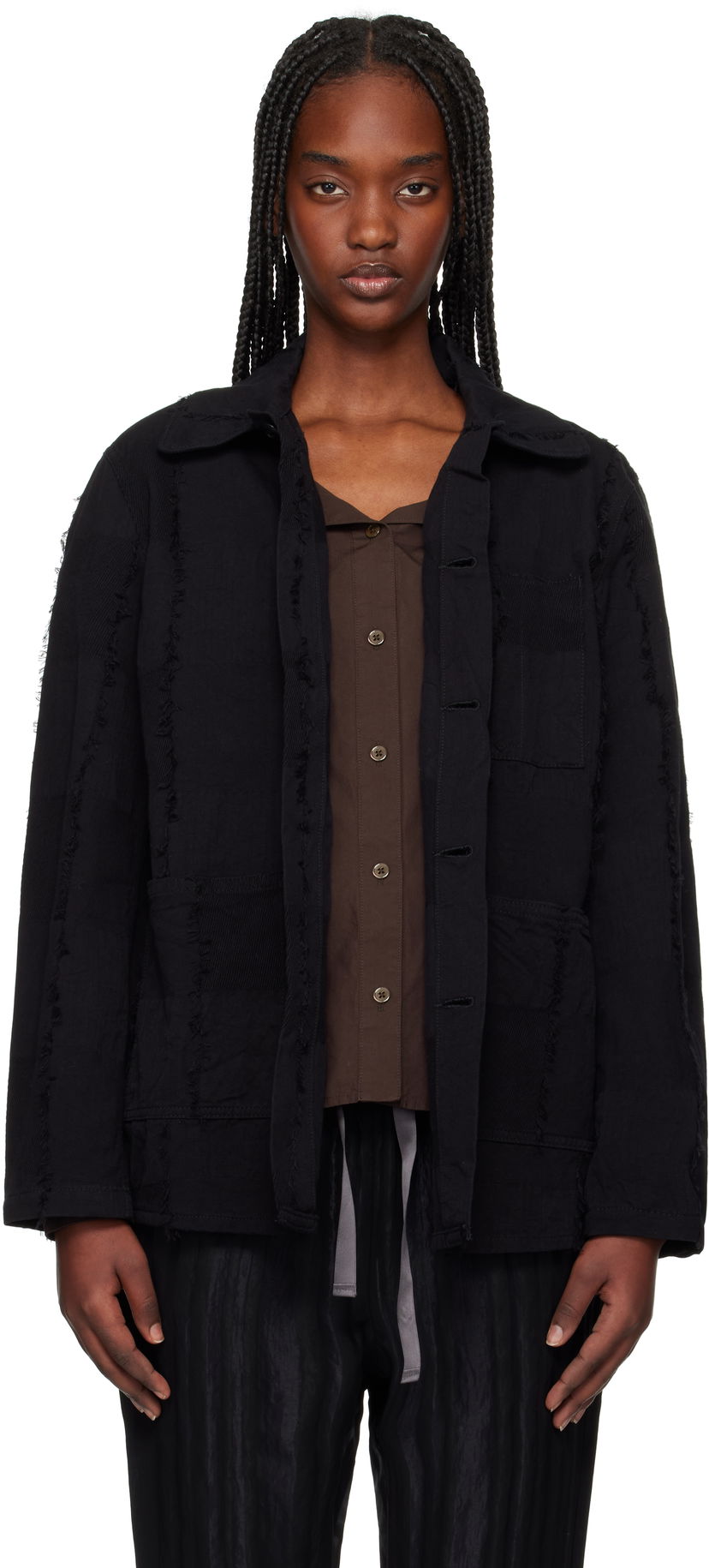 Jakna Needles Needles Coverall Ripstop Cut Jacquard Jacket Črna | QV188