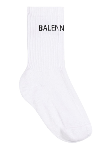 Nogavice Balenciaga Logo Socks Bela | 530580472B49060