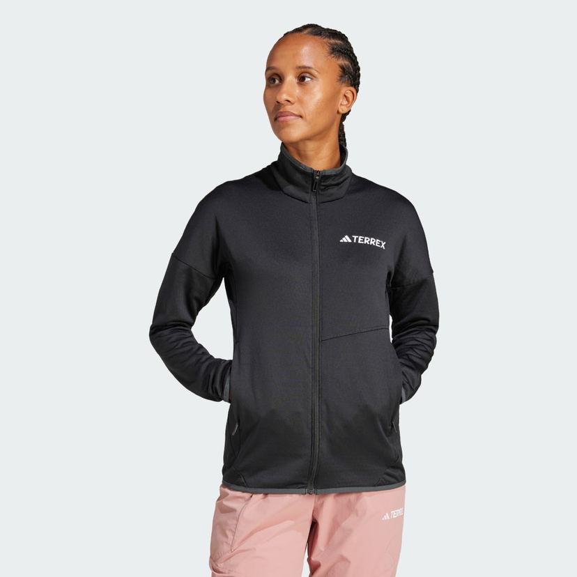 Pleteni pulover adidas Performance Terrex Xperior Climawarm Light Fleece Jacket Črna | JE1361