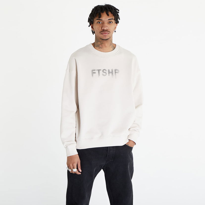 Pulover Footshop FTSHP HALFTONE CREWNECK SWEATSHIRT UNISEX Bela | FTSHP_298