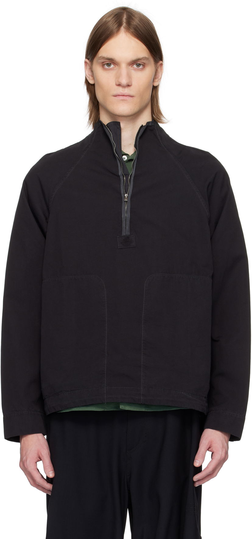 Vetrovka Ranra Ganga Soft Cotton Track Jacket Črna | AMSS25TR01507