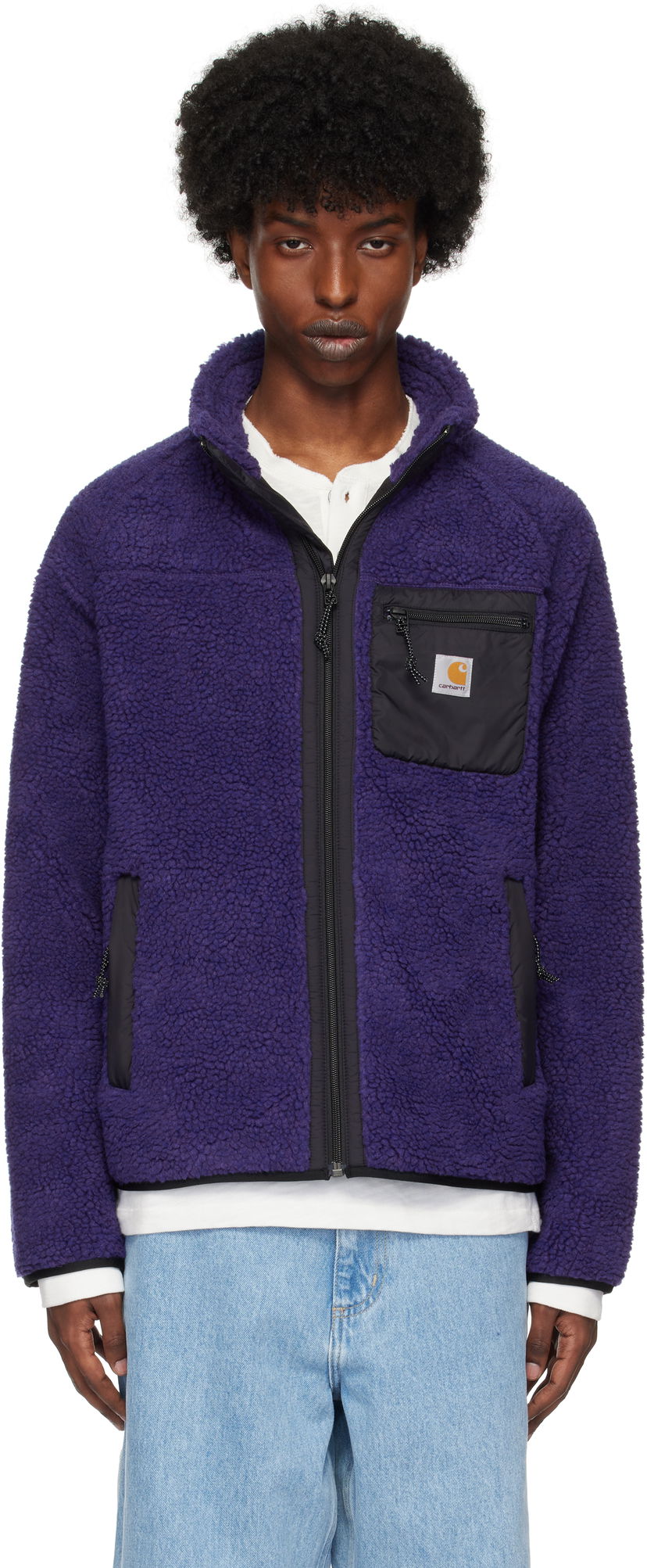 Pulover Carhartt WIP Prentis Liner Fleece Jacket Mornarica | I025120