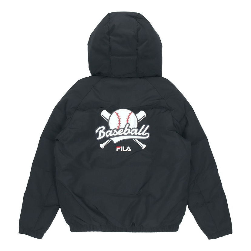 Puhovka FILA Fusion Logo Print Down Jacket Črna | T11M042902F-BK