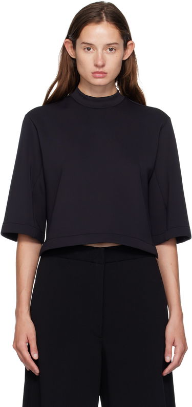 Majica Moncler Genius x Edward Enninful Neoprene Cropped Mock Neck Tee Črna | K24038C0000289A8K, 0