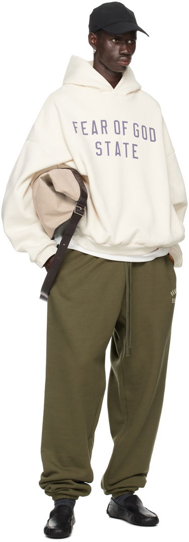 Pulover Fear of God Essentials Logo Print Hoodie Bela | 192BT246252F, 4