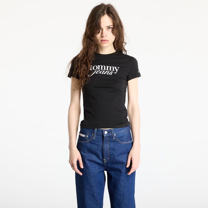 Majica Tommy Hilfiger Tommy Jeans Slim Essential T-Shirt Črna | DW0DW19447 BDS
