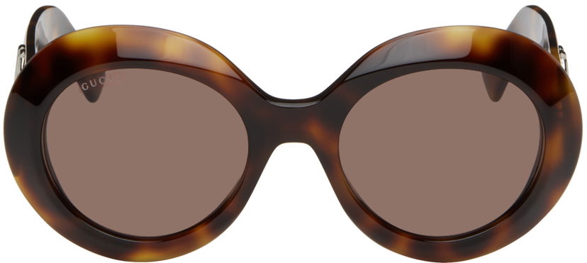 Oblačila Gucci Gucci Tortoiseshell Oval Sunglasses Rjava | GG1647S