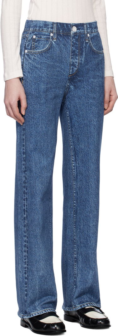 Kavbojke rag & bone Miramar Wide Leg Fleece Lounge Pants Modra | WCW24H70058205, 1