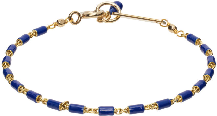 Zapestnica ISABEL MARANT Chain Bracelet with Blue Enamel Modra | BR0002FA-A3B01B, 0