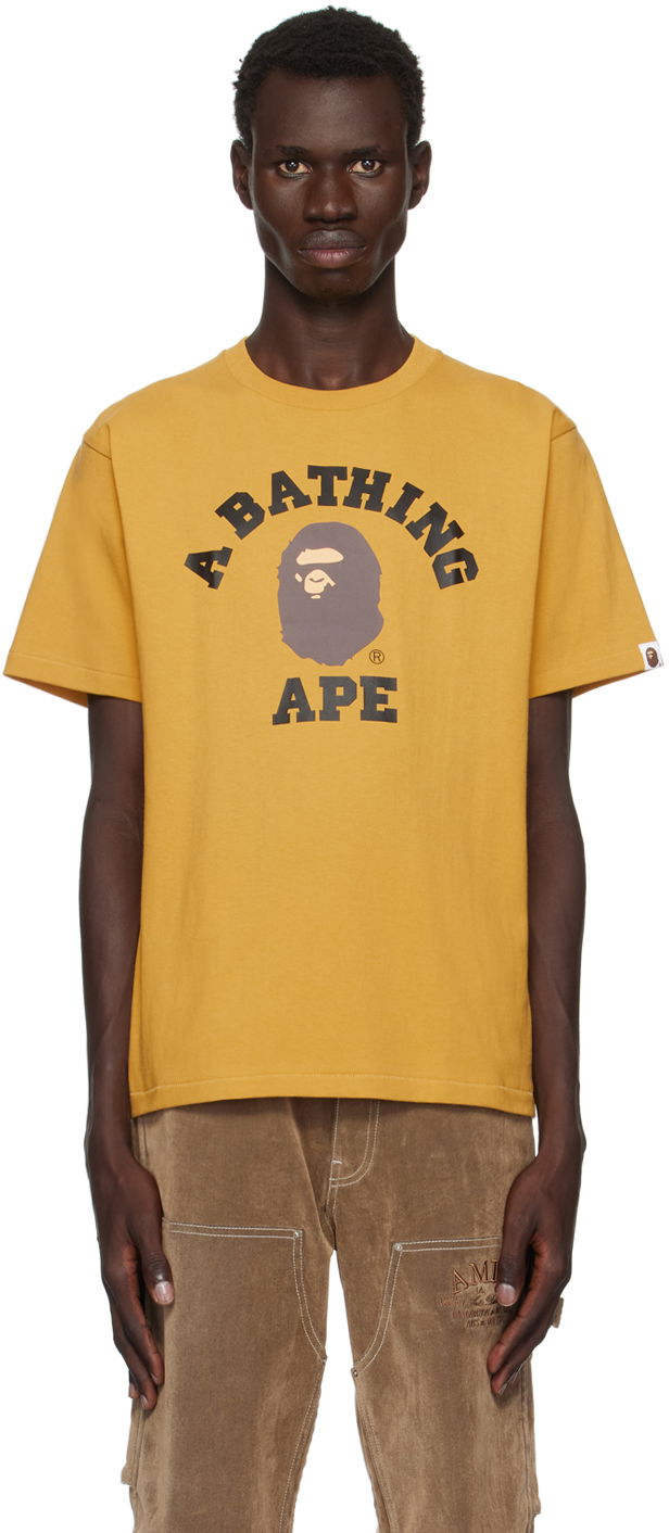 Majica BAPE College T-shirt Rumena | 001TEK801001M