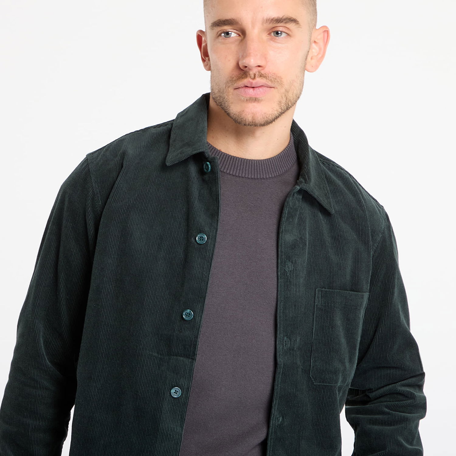 Jakna Samsoe Samsoe Sadamon Js Corduroy Overshirt Zelena | M24400043_194906TCX, 1