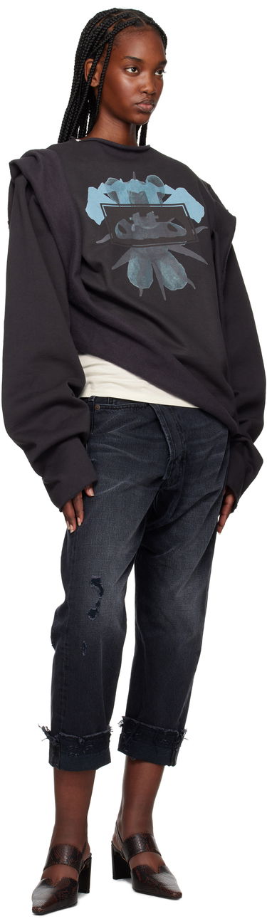 Kavbojke R13 R13 Crossover Cropped Jeans Črna | R13W2048-394, 3