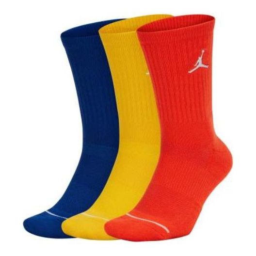 Nogavice Jordan Jordan Solid Color Embroidered Socks 3 Pairs Rdeča | SX5545-957