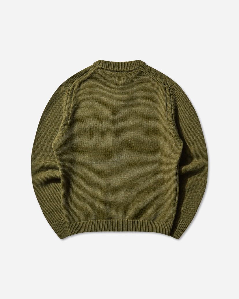 Pleteni pulover C.P. Company Lambswool Crewneck Sweater Zelena | 19CMKN244A-110149M 652