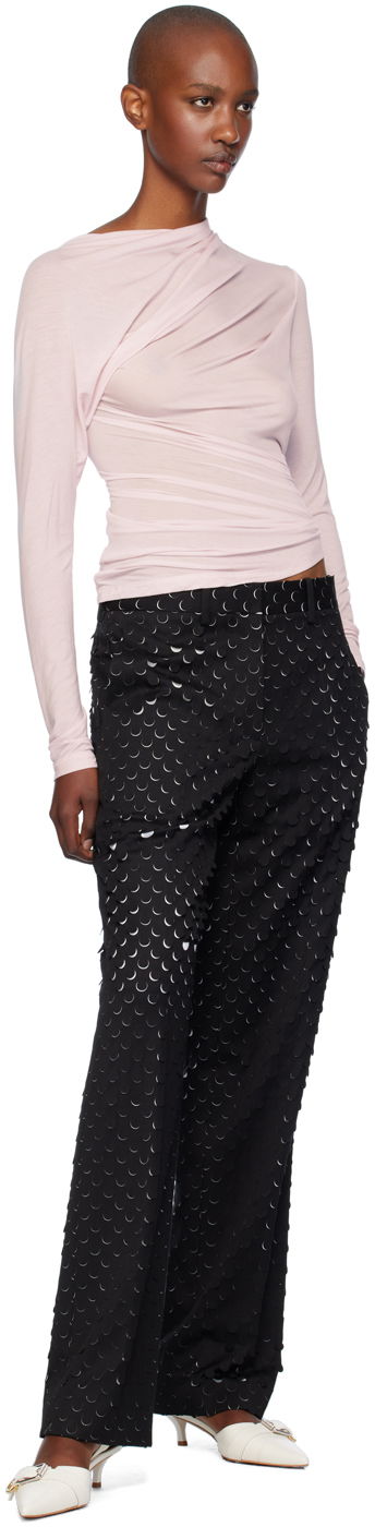 Majica Helmut Lang Helmut Lang Draped Long Sleeve Top Roza | O07HW504, 3