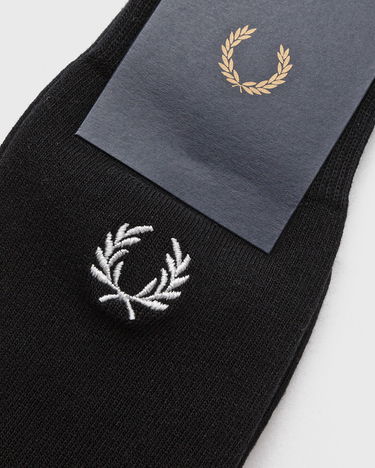 Nogavice Fred Perry Classic Laurel Wreath Sock Black Črna | C7135 843, 4