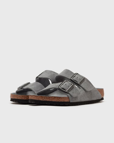 Superge in čevlji Birkenstock Arizona Soft Footbed Suede Slides Siva | 1030860, 1