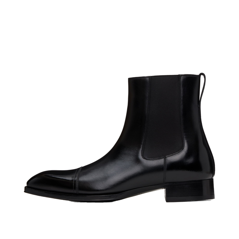 Superge in čevlji Tom Ford Leather Elkan Chelsea Boots Črna | J1140-LCL021N