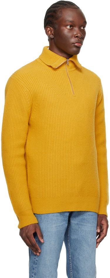 Pleteni pulover Samsoe Samsoe Samsøe Samsøe Jacks Quarter-Zip Sweater Rumena | M23400074, 1