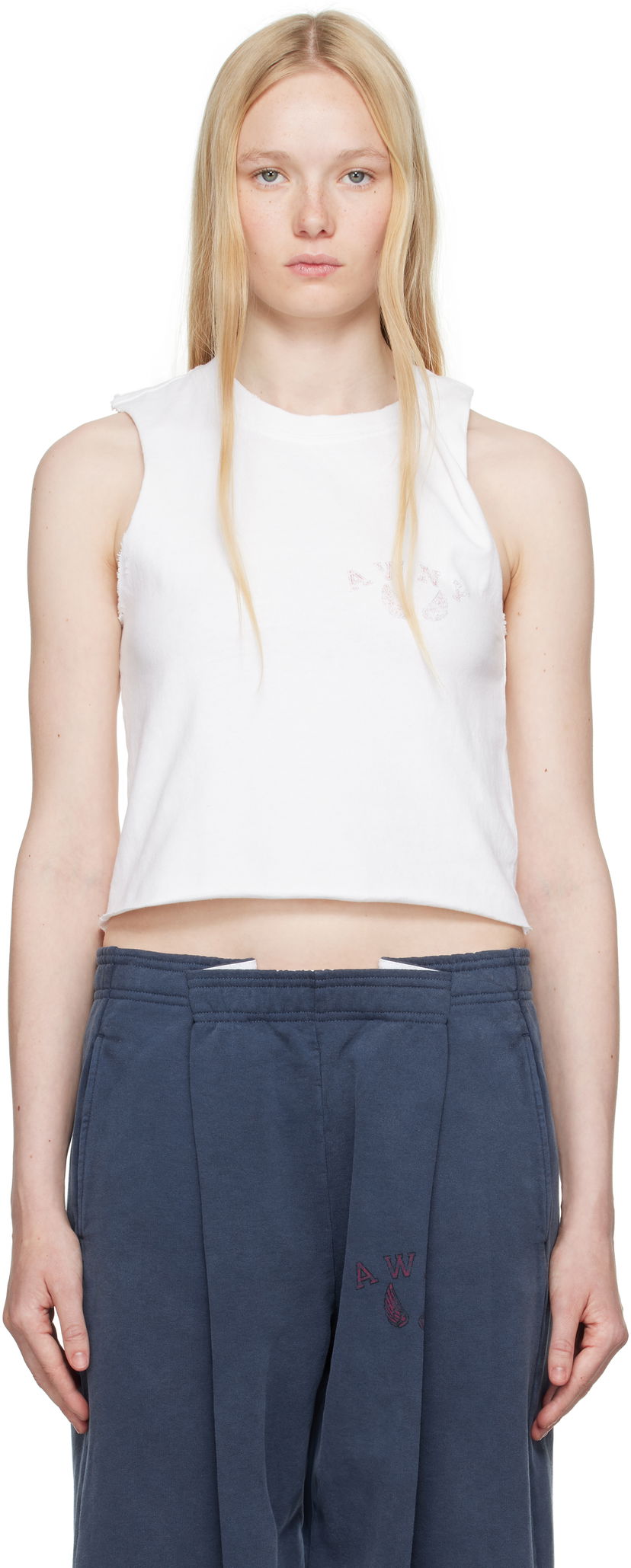 Majica brez rokavov Alexander Wang Alexander Wang.t Muscle Tank Top Bela | 4CC2251566