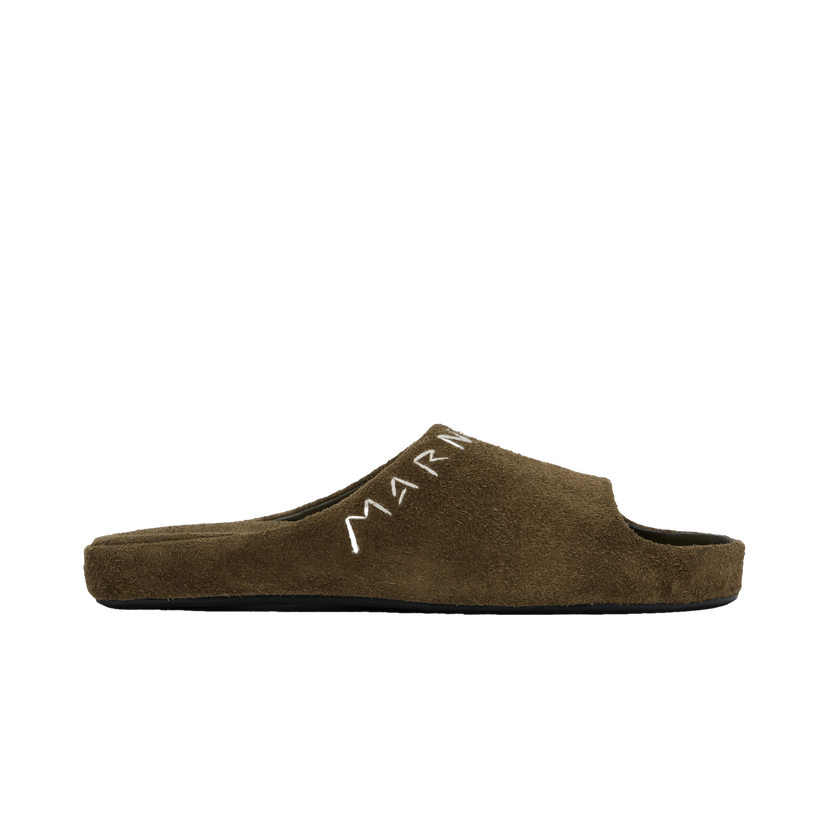Superge in čevlji Marni Suede Fusslide Sandals Zelena | FBMR003401 P5246