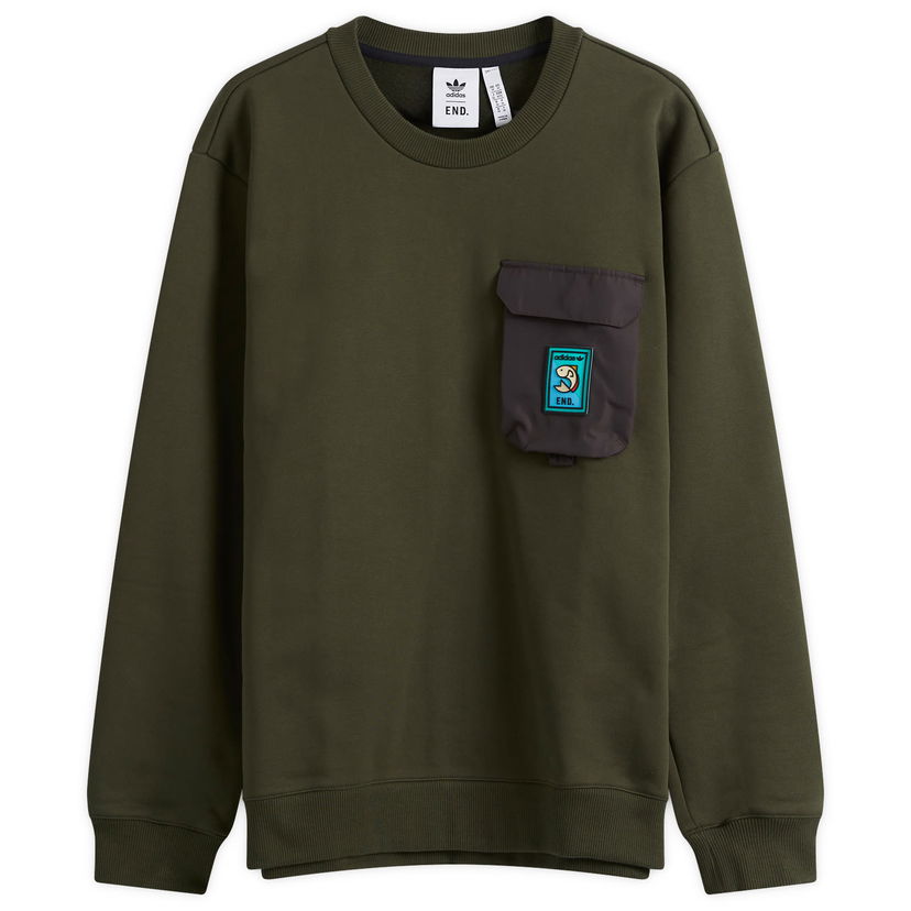 Pulover adidas Originals END. X Flyfishing Sweat Rjava | IL7091