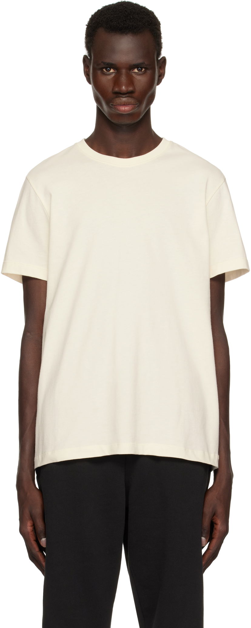 Majica SKIMS SKIMS Cotton Classic T-Shirt Bež | TP-TSH-5701M-ECRU