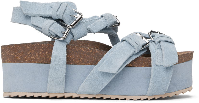 Obleke R13 R13 Suede Platform Sandals Modra | R13WS075-S211A