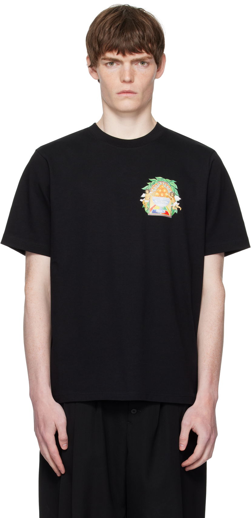 Majica Casablanca Casablanca Triomphe D'Orange Graphic T-Shirt Črna | MPF25-JTS-001-24-EX-FLANNELS