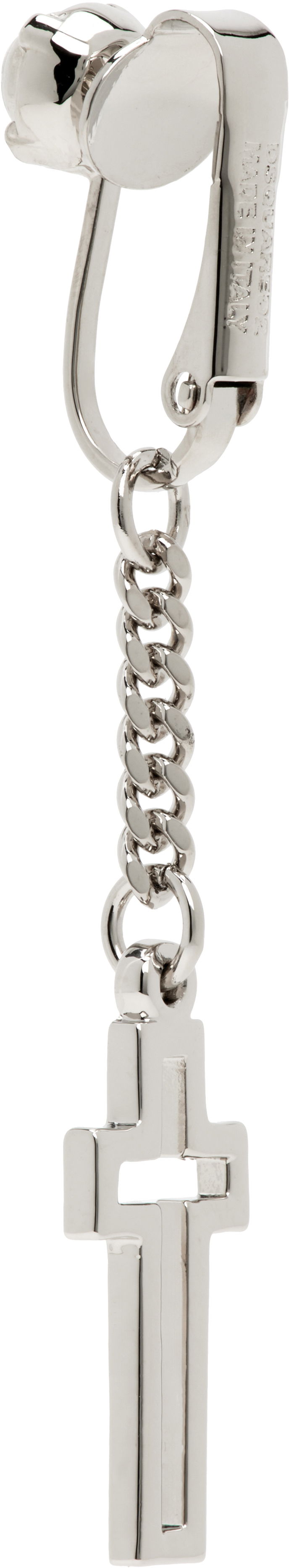 Uhani DSQUARED2 Dsquared2 Clip-On Cross Earring Kovinski | ERM0064_37201104_F124, 1