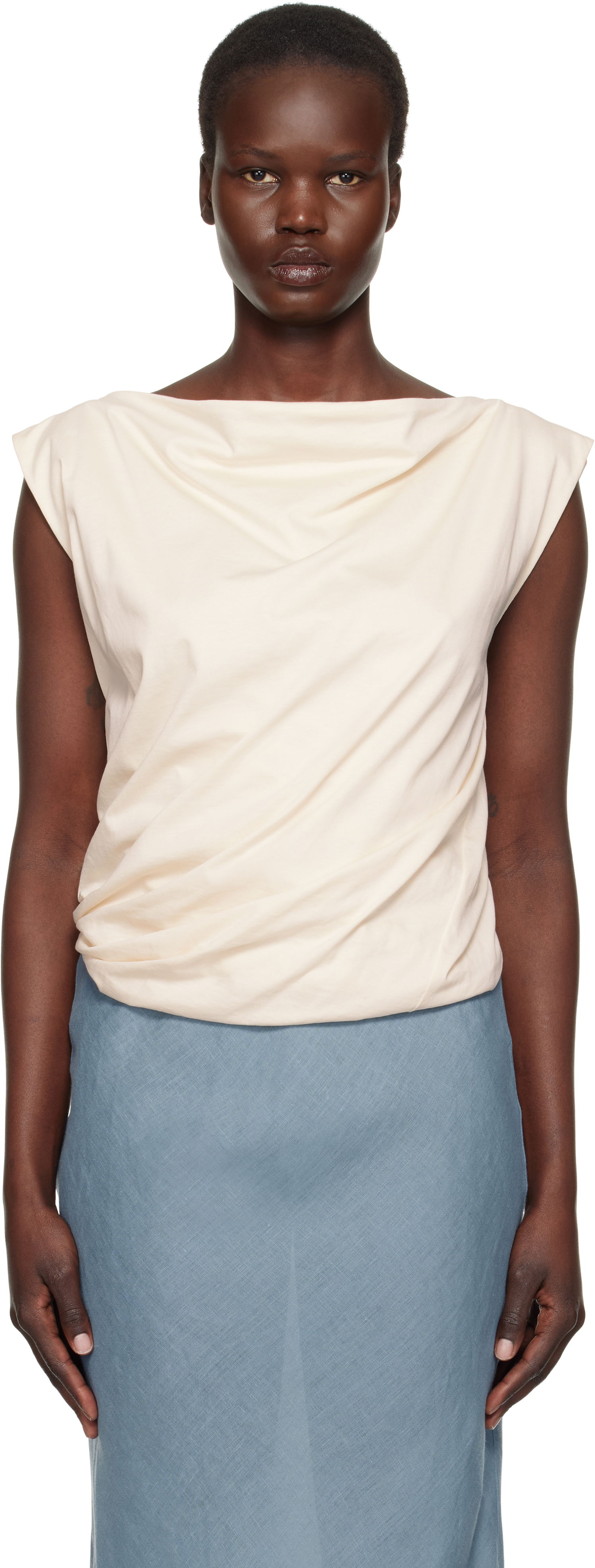 Majica brez rokavov Baserange Turn Sleeveless Top Bež | TOTUT-RC-SP25, 0