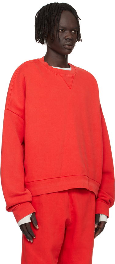 Pulover Entire Studios Entire Studios Box Crew Sweatshirt Rdeča | ES2126CH, 4