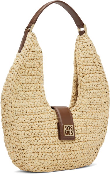 Torba za čez ramo Anine Bing ANINE BING Lou Monogram Raffia Shoulder Bag Bež | A-13-11207-NAT1, 1