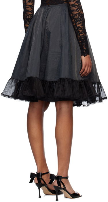 Krila We11done We11done Flared Midi Skirt with Tulle Črna | WD-SK1-23-023-W-BK, 2
