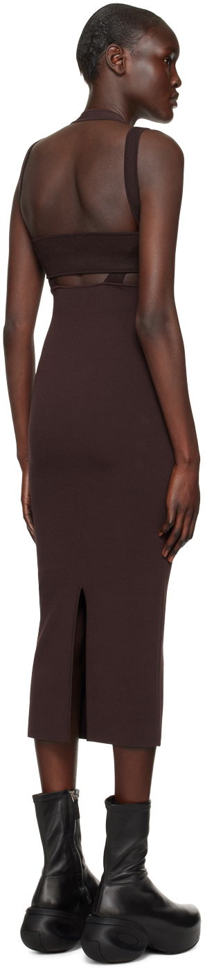 Obleke Dion Lee Dion Lee Interlink Midi Dress Rjava | A7668R23, 2