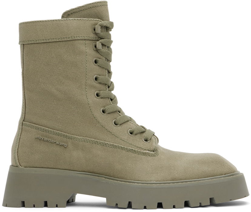 Jakna Alexander Wang Alexander Wang Throttle Lace-Up Ankle Boots Zelena | 30324B006