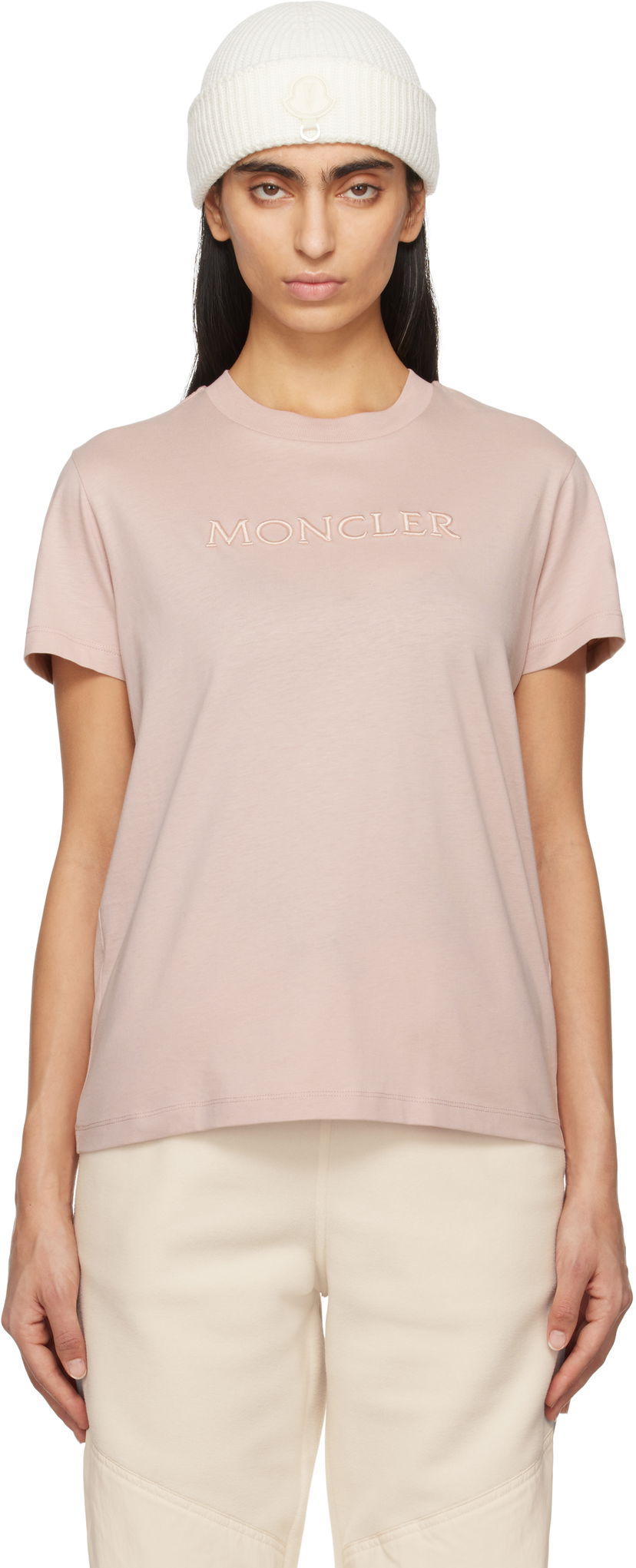 Majica Moncler SS Logo T-shirt Roza | K10938C0000889AUO
