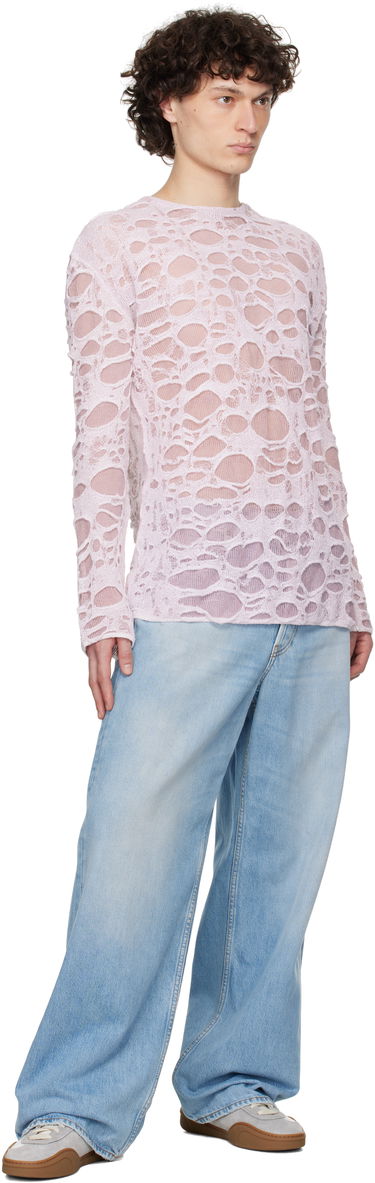 Pleteni pulover Acne Studios Acne Studios Layered Knit Sweater Roza | B60362-, 3