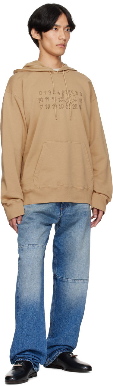 Pulover Maison Margiela MM6 Maison Margiela Cotton Numeric Hoodie Bež | SH0GU0035 M25025, 3