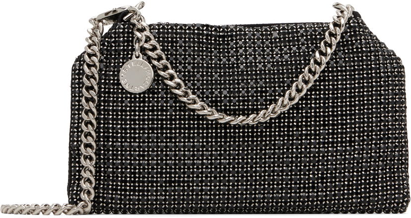 Torbica Stella McCartney Stella McCartney Falabella Crystal Mesh Shoulder Bag Črna | 7B0101WP0413