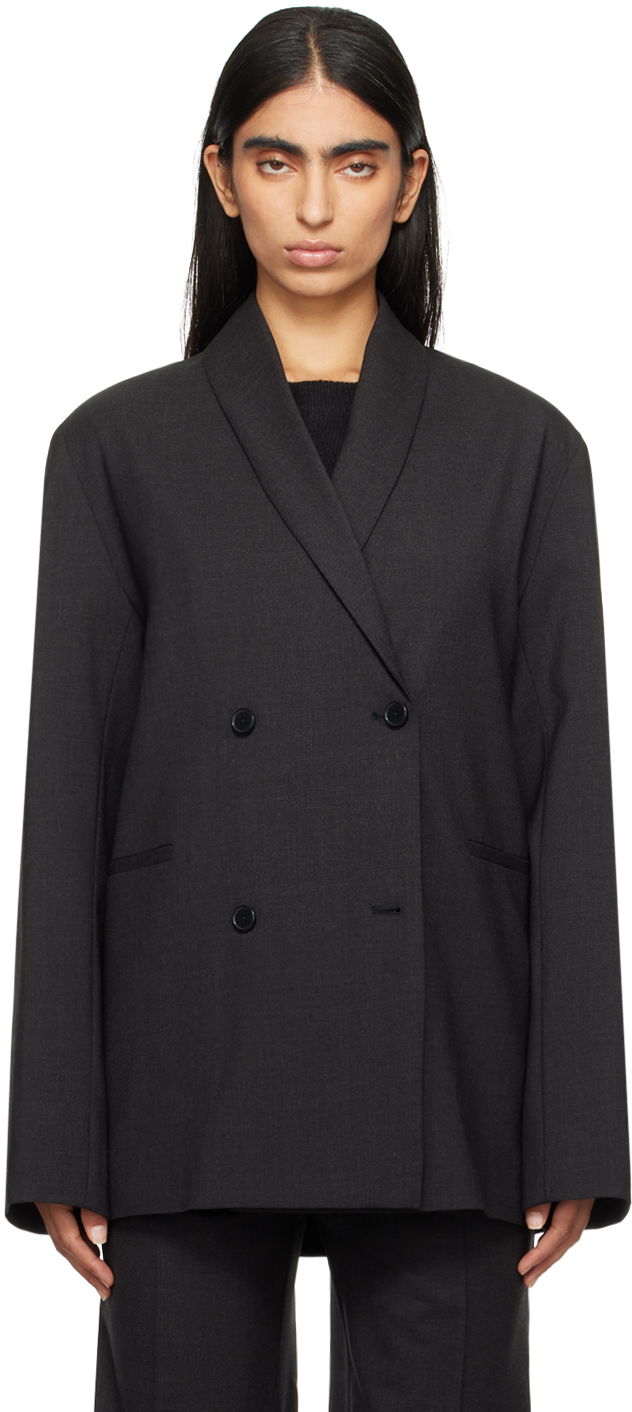 Jakna Loulou de Saison Loulou de Saison Sancia Double-Breasted Blazer Črna | SANCIA