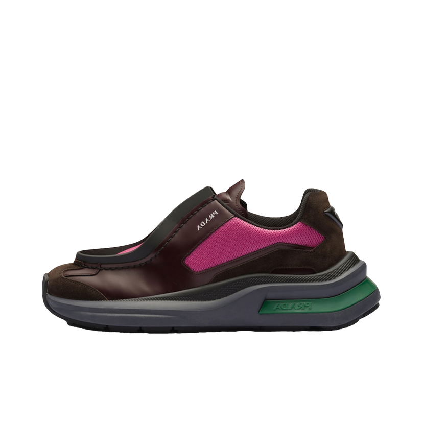 Superge in čevlji Prada Brushed Leather Bike Fabric Suede Garnet "Peony Pink" Roza | 2EG424_3LNN_F0KFF