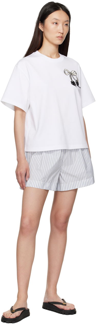 Kratke hlače Moncler Moncler Striped Shorts Bela | K20932B00006598S1, 4