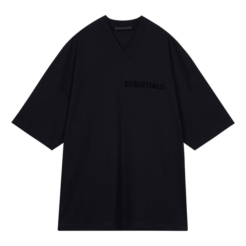 Majica Fear of God Essentials V-Neck T-Shirt Črna | 125SP234116F