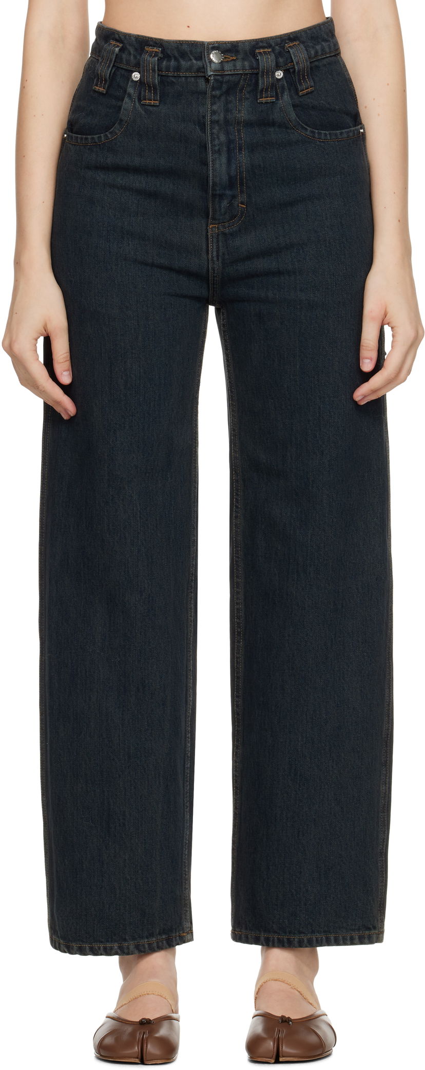 Kavbojke Eckhaus Latta Eckhaus Latta Baggy Jeans Modra | 555-EL-PF25-C -