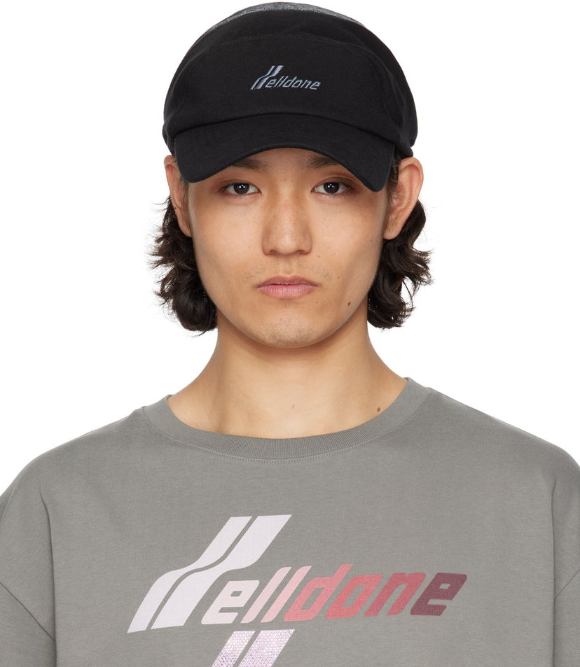 Kapa We11done We11done Jersey Scarf Cap Črna | WD-AH1-25-433-U-BK