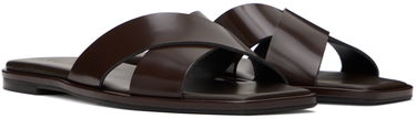 Modni dodatki Aeyde Aeyde Sonia Leather Cross-Strap Sandals Rjava | A11-FS-BRNS08FL62-SS24-953-028, 3